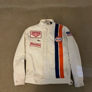 Vintage Gulf Racing Jacket - RetroMotorSportsGear - Steve McQueen Style (size:S)